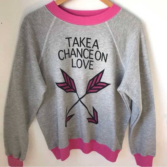 Wildfox Tops - Wildfox Take A Chance On Love Sweatshirt EUC